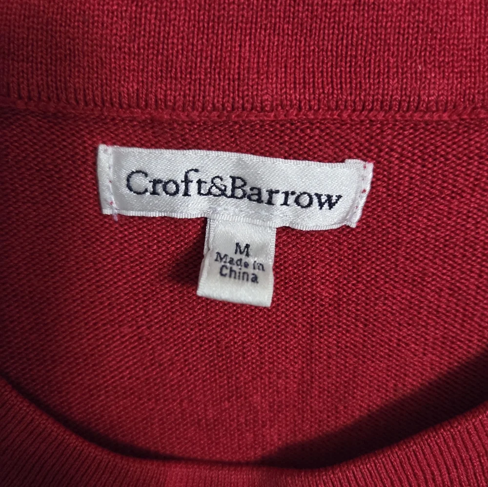 Croft & Barrow Vibrant Red Crew Neck Sweater